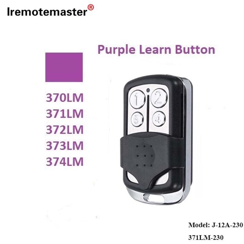 Per 370LM, 371LM, 372LM, 373LM, 374LM Purple Learn Button 315MHz Rolling Code