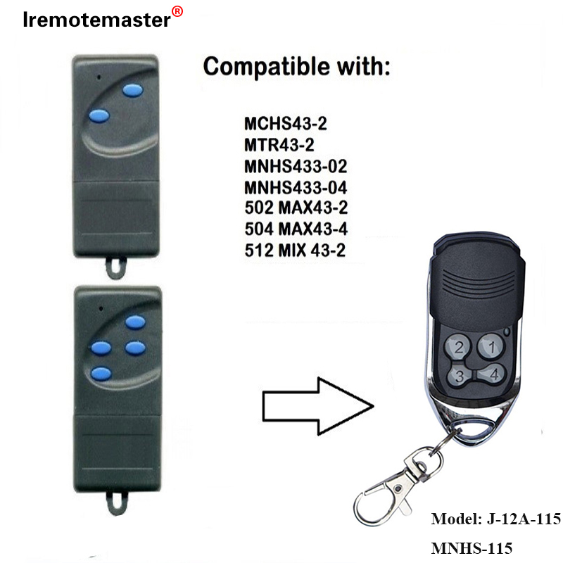 Per 502 MAX43-2, 504 MAX43-4 Telecomando sostitutivo per porte da garage 433,92 mhz